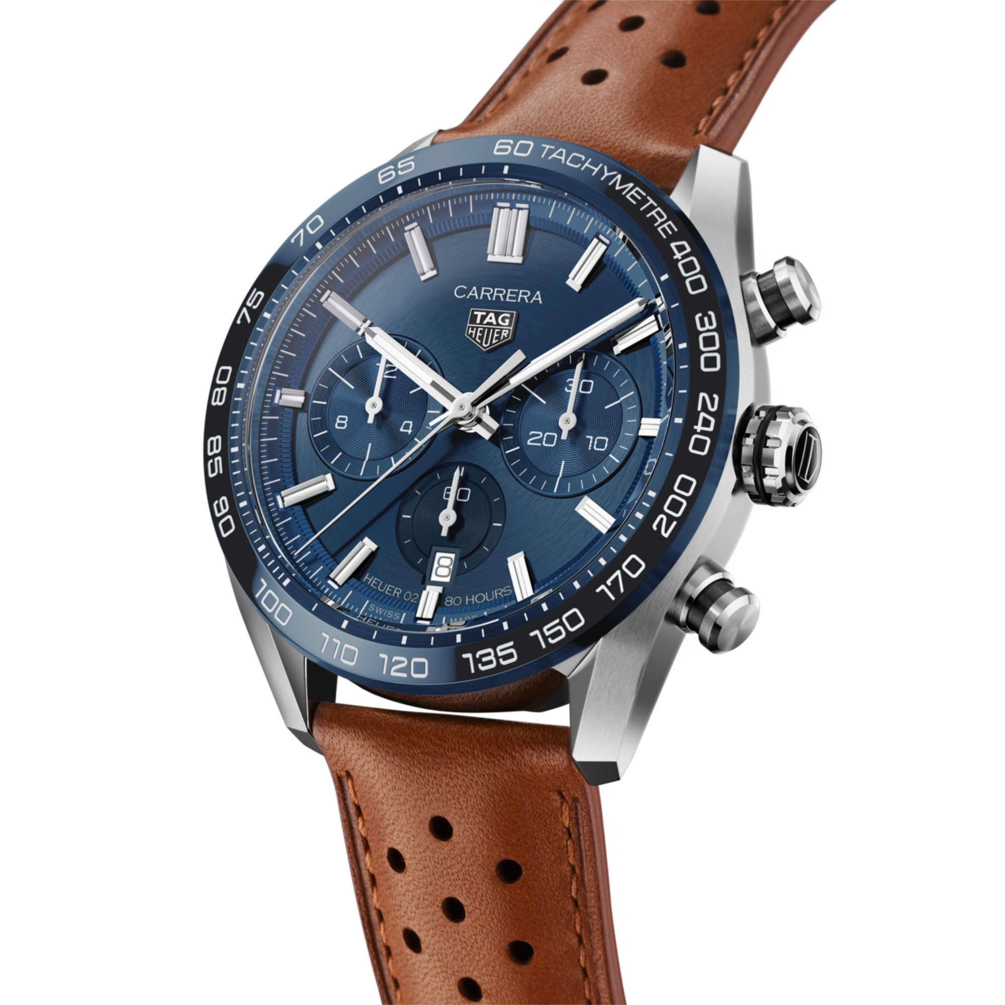 Tag heuer leather sales