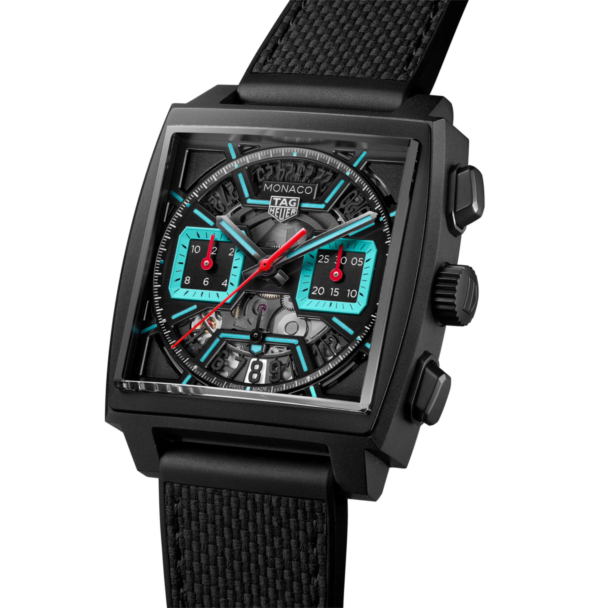 Tag heuer monaco calibre 12 black cheap