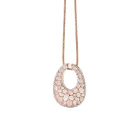 Roségold, Halsschmuck, Al Coro Mezzaluna Anhänger P2446WMR