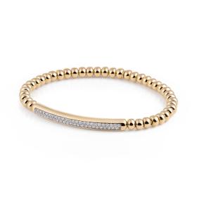 Gelbgold, Armschmuck, Al Coro Stretchy Armband A103G