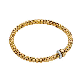 Gelbgold, Armschmuck, FOPE Eka Flex'it Armband mit Diamantpavé, Ref: 62406BX_PB_G_BGX_0XS
