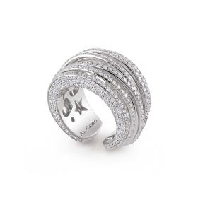 Weißgold, Ringe, Al Coro Mezzaluna Ring R7048W