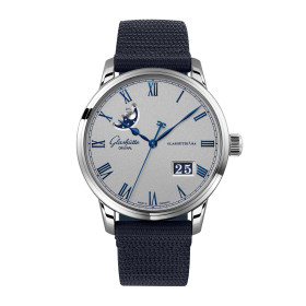 Damen- und Herrenuhr, Glashütte Original Senator Excellence Panoramadatum Mondphase, Ref: 1-36-24-02-02-64