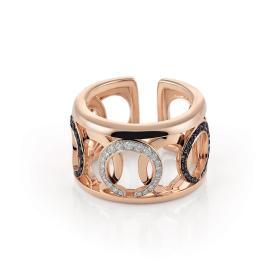 Weißgold, Ringe, Al Coro Mezzaluna Ring R7625BSR