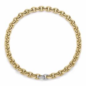 Weißgold, Halsschmuck, IsabelleFa Collier "ChaCha 11" Pavé 04111-45BMOX2-GG