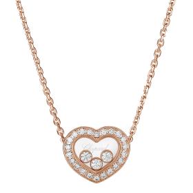 Halsschmuck, Roségold, Chopard Happy Diamonds Icons Collier 81A611-5201