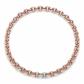 Weißgold, Halsschmuck, IsabelleFa Collier "ChaCha 11" Pavé 04111-45BMOX2-RR