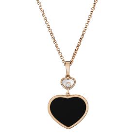 Halsschmuck, Roségold, Chopard Happy Hearts Kette mit Anhänger 797482-5201