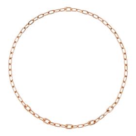 Halsschmuck, Silber rot/rosé-vergoldet, DoDo Halskette Essentials mit aufklappbaren Gliedern DCC1004-CHAIN-00RAG