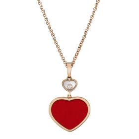 Halsschmuck, Roségold, Chopard Happy Hearts Kette mit Anhänger 797482-5801