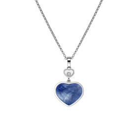 Weißgold, Halsschmuck, Chopard Happy Hearts Anhänger mit Halskette 797482-1350