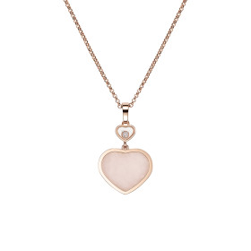 Roségold, Halsschmuck, Chopard Happy Hearts Anhänger mit Halskette 797482-5620