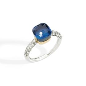 Weißgold, Ringe, Pomellato Nudo Deep Blue kleiner Ring PAB7040O6WHRB0TTU