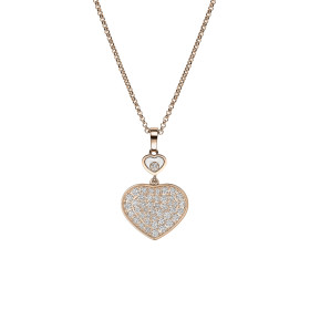 Roségold, Halsschmuck, Chopard Happy Hearts Anhänger mit Halskette 797482-5009