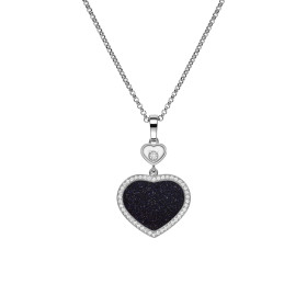 Weißgold, Halsschmuck, Chopard Happy Hearts Anhänger mit Halskette 79A074-1510