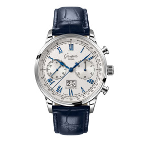 Damen- und Herrenuhr, Glashütte Original Senator Chronograph, Ref: 1-37-24-01-02-61