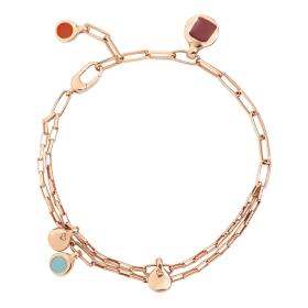 Armschmuck, Silber rot/rosé-vergoldet, DoDo Armband Bazaar DBC1009-BAZAA-EXRAG