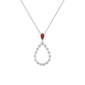 Weißgold, Halsschmuck, Chopard L'Heure Du Diamant Drop Anhänger mit Halskette 79A063-1301