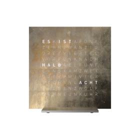 Tischuhr, Qlocktwo EARTH 13.5 CREATOR’S EDITION SILVER & GOLD T4SDESG