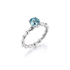 Weißgold, Ringe, Jörg Heinz Flooow Aquamarin Ring R7009.1-54 750 1 03900