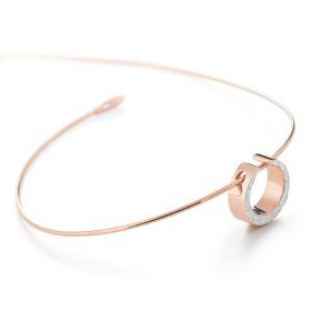 Roségold, Halsschmuck, Al Coro Mezzaluna Anhänger P2059R