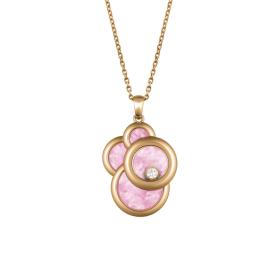 Roségold, Halsschmuck, Chopard Happy Diamonds Anhänger mit Kette 799888-5006
