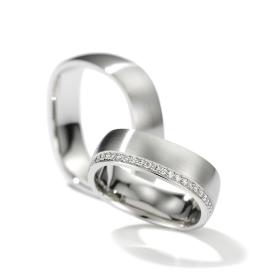 Ringe, Platin, Henrich & Denzel Forma Soft Trauringe  P3344.01000-P3341.60000