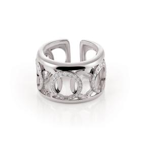 Weißgold, Ringe, Al Coro Mezzaluna Ring R7625WW