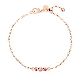 Roségold, Armschmuck, DoDo Armband Bollicine Roségold bunte Steine DBC4004-BOLLI-ZRI9R