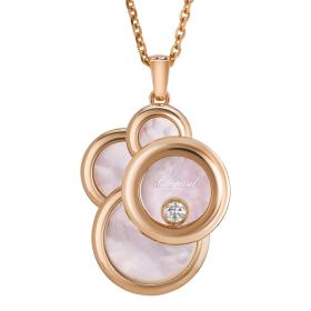 Halsschmuck, Roségold, Chopard Happy Diamonds Anhänger mit Kette 799888-5006