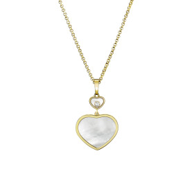 Gelbgold, Halsschmuck, Chopard Happy Hearts Anhänger mit Halskette, Ref: 797482-0301