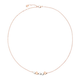 Silber, Halsschmuck, DoDo Halskette Herz aus Roségold und Silber DCC5000-HEART-0009A