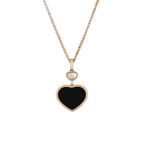 Roségold, Halsschmuck, Chopard Happy Hearts Anhänger mit Halskette, Ref: 797482-5201