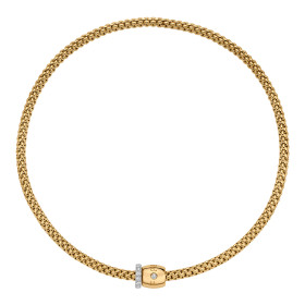 Gelbgold, Halsschmuck, FOPE Solo Flex'it Halskette, Ref: 62606CX_PB_G_XBX_040