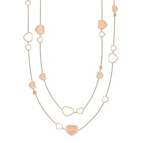 Roségold, Halsschmuck, Chopard Happy Hearts Golden Hearts Halskette 81A007-5021