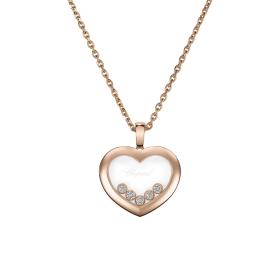 Roségold, Halsschmuck, Chopard Happy Diamonds Anhänger 79A038-5001