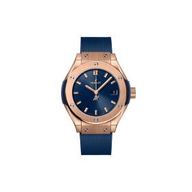 Damenuhr, Hublot Classic Fusion King Gold Blue  591.OX.7180.RX