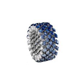 Weißgold, Ringe, Serafino Consoli Brevetto Multi-Size Ring, Ref: RMS 5F4 WBG BS SFT