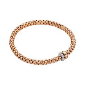 Roségold, Armschmuck, FOPE Eka Flex'it Armband mit Diamantpavé, Ref: 62406BX_PB_R_BRX_0XS