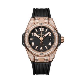Damenuhr, Hublot One Click King Gold Pavé  485.OX.1180.RX.1604