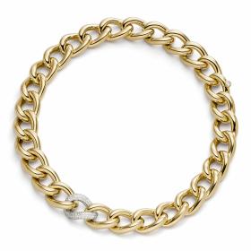 Halsschmuck, Gelbgold, IsabelleFa Collier "Grace 17" Pavé 60017-45BMO-GG