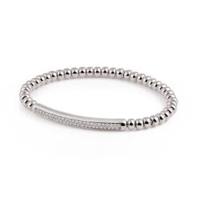 Weißgold, Armschmuck, Al Coro Stretchy Armband A103W