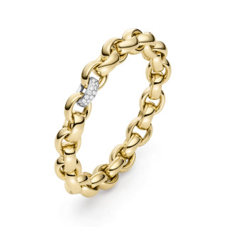 Gelbgold, Armschmuck, IsabelleFa Armband "ChaCha 11" Pavé, Ref: 04111/20BMO-GG