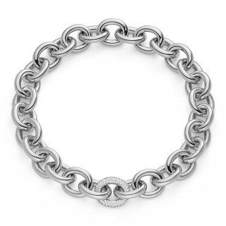Weißgold, Halsschmuck, IsabelleFa Collier "Eternelle 22" Pavé, Ref: 04222/46BMO-WG