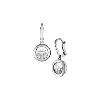 Weißgold, Ohrringe, Chopard Happy Diamonds Icons Ohrhänger, Ref: 83A018-1301