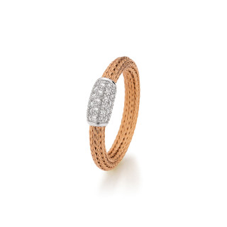 Roségold, Ringe, Jörg Heinz Mesh Ring Pavé, Ref: HSR1.1-3.0 750 8 00124 54