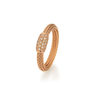 Roségold, Ringe, Jörg Heinz Mesh Ring Pavé, Ref: HSR1.1-3.0 750 4 00130 54