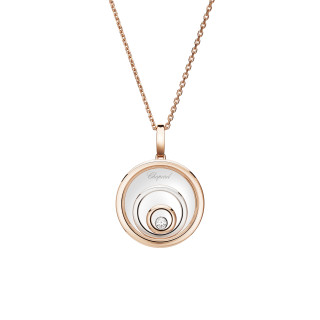 Weißgold, Halsschmuck, Chopard Happy Spirit Anhänger mit Halskette, Ref: 798231-9001