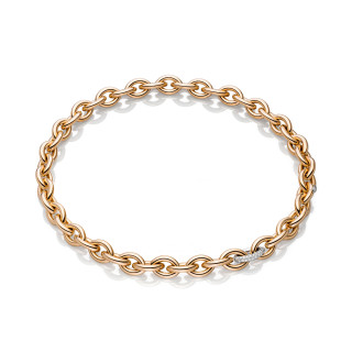 Roségold, Halsschmuck, IsabelleFa Halskette "Navette 12 Pavé", Ref: 04712/45BMO-ROS