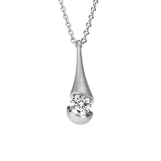 Weißgold, Halsschmuck, Schaffrath CALLA Collier, Ref: 214_CALD3_50_WW